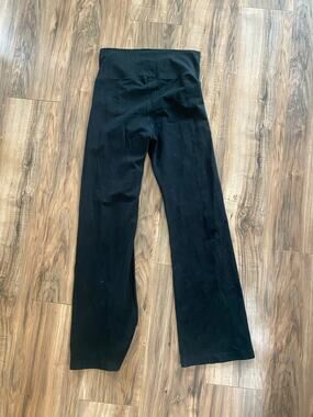 Bally Total Fitness Leggings WOMAN BLACK High Rise Yoga wide leg yoga pants SZ S
